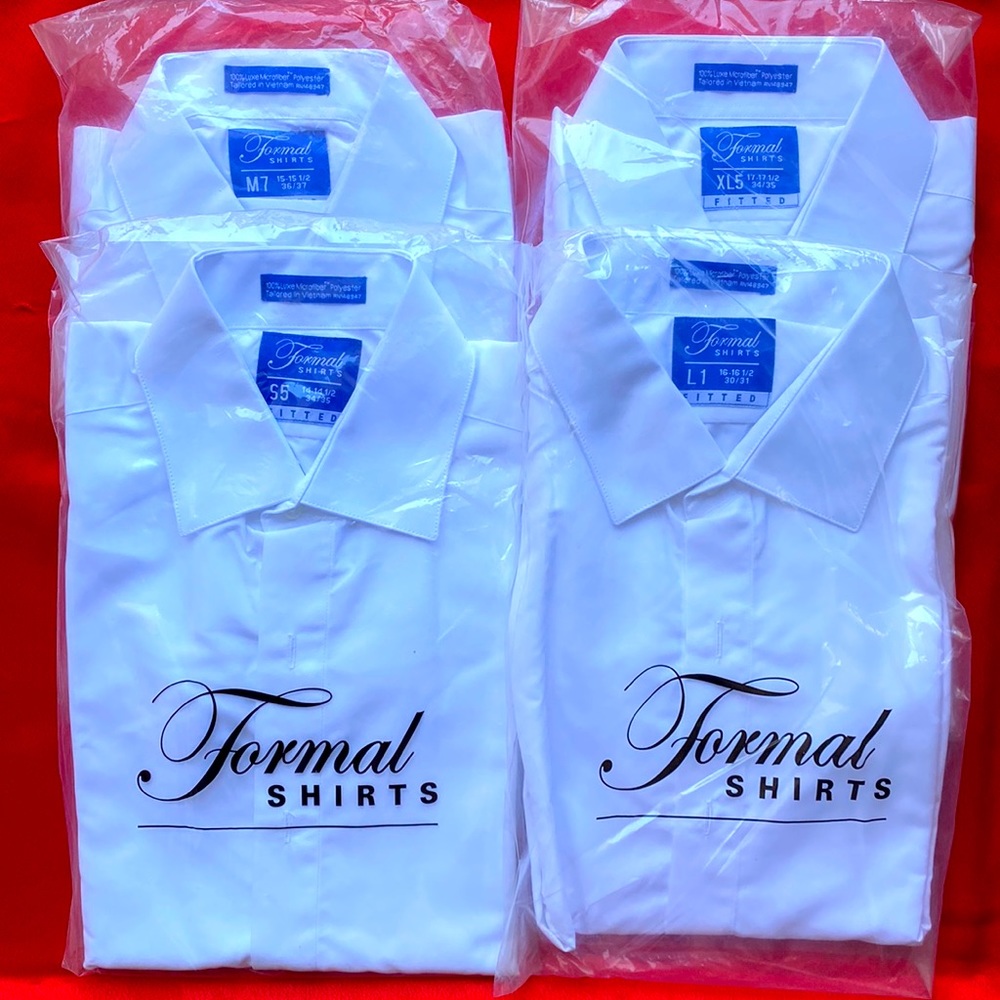 NWT Formal Shirts white tuxedo shirts various sizes